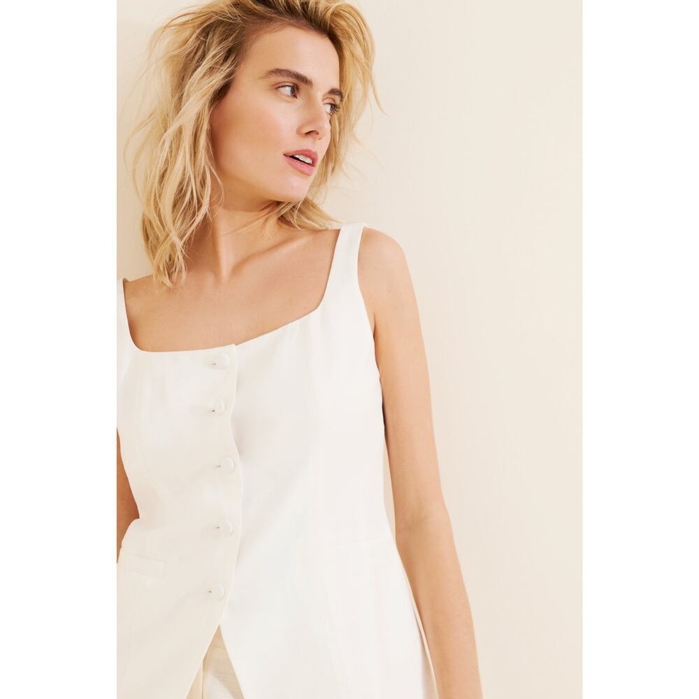 Wayf Ivory Button-Up Vest - Picture 4 of 9
